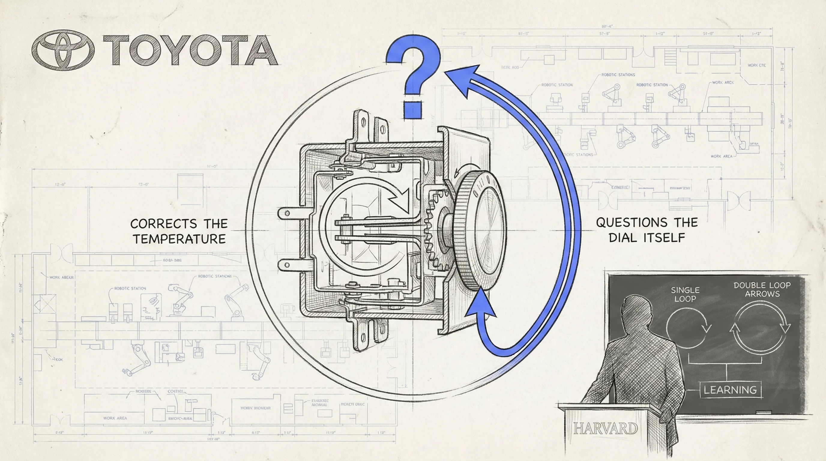 Double Loop Learning — two concentric cycles of improvement